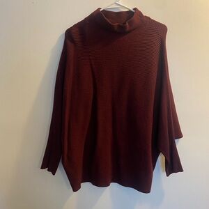 Philosophy batwing turtleneck maroon Sweater